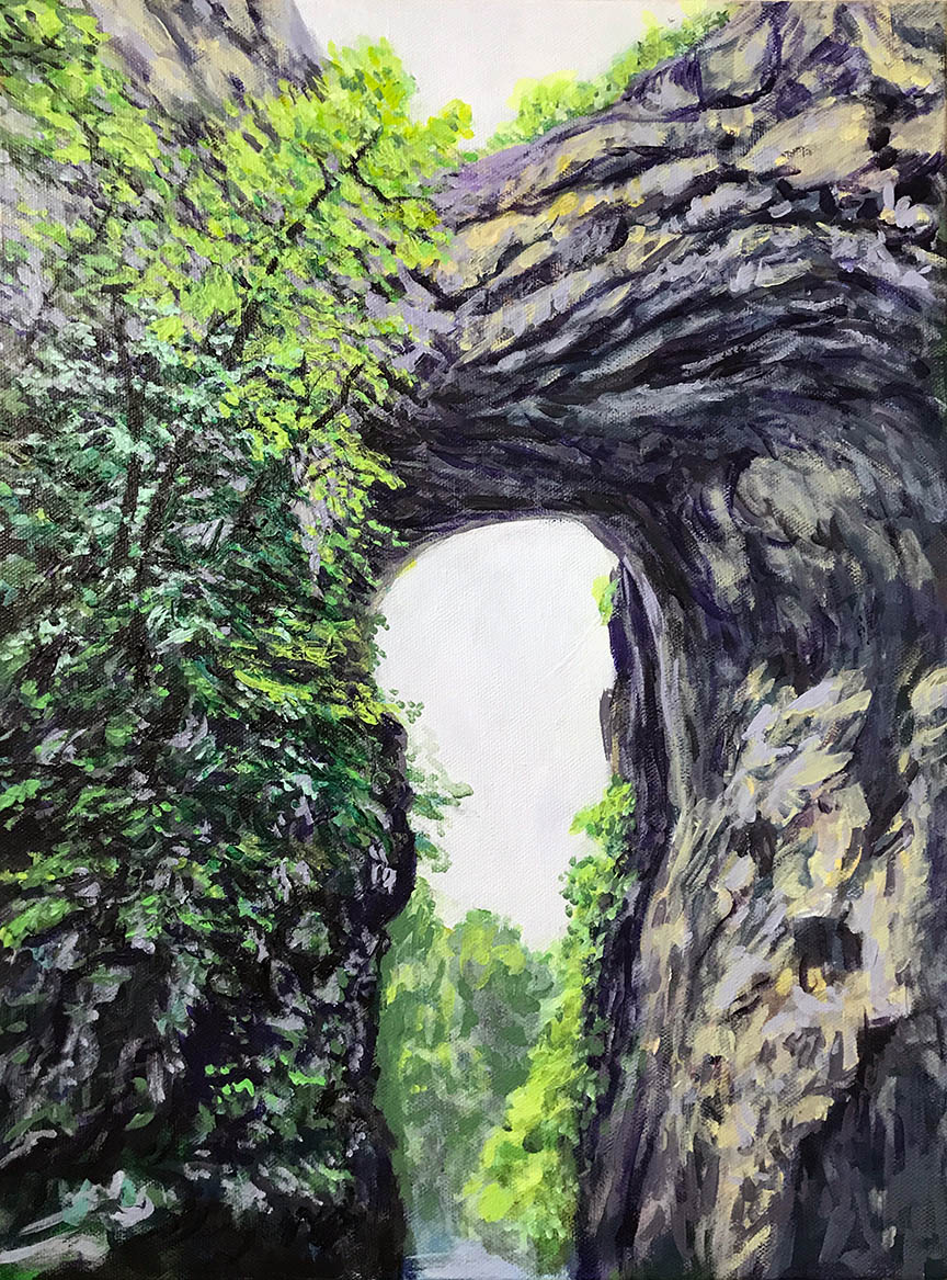 Natural Bridge Full View 2 approach going back to gate